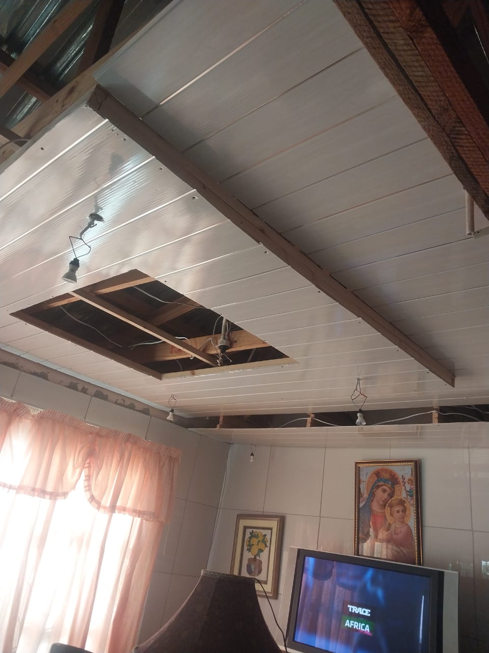 Ceiling During Installation